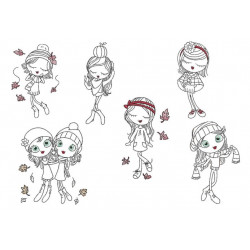 Stickserie - Herbst Girls